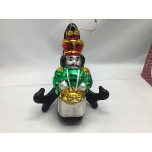 Studio 33 Large Hand Blown Glass Drummer Christmas Ornament In Box 1997 Vintage
